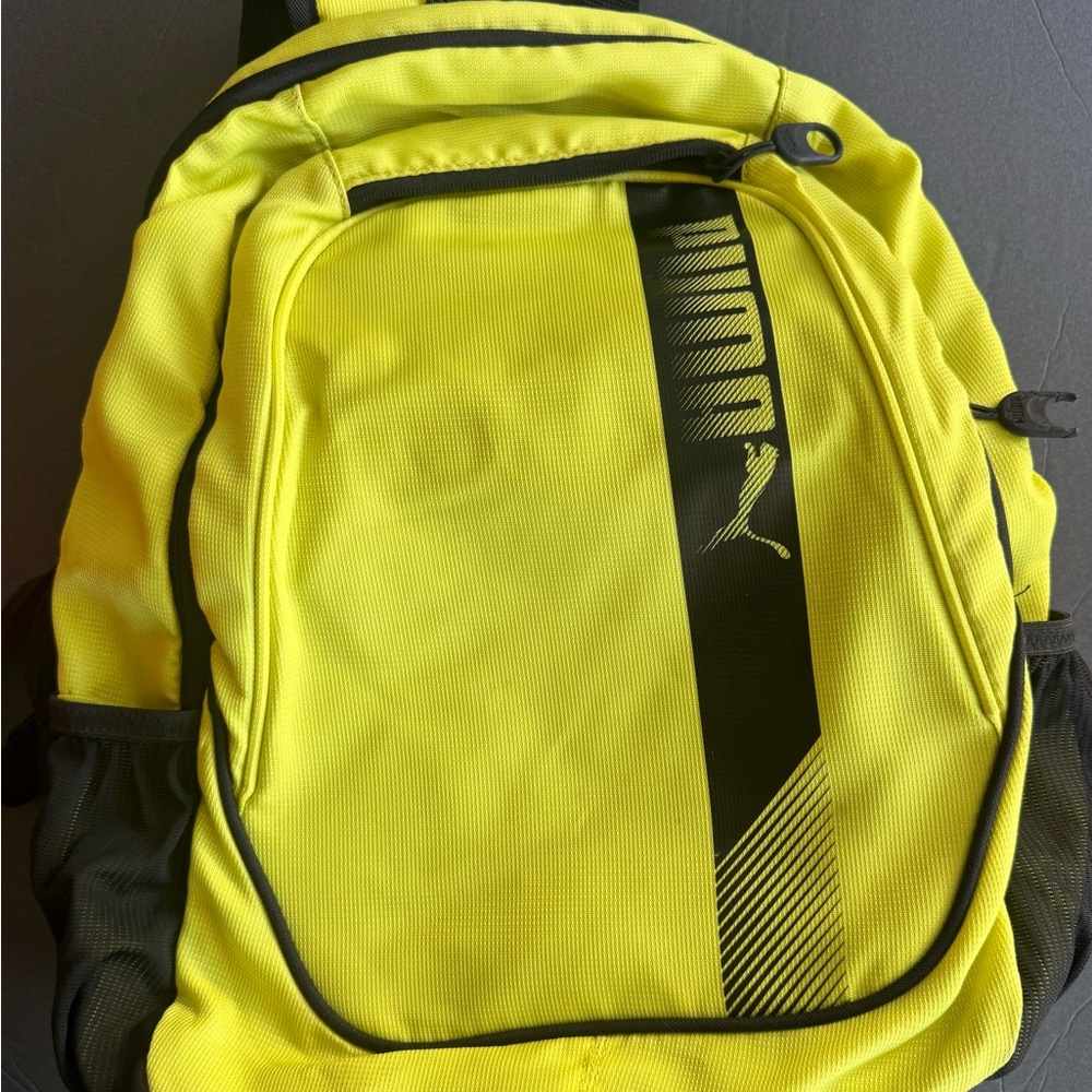 Puma Bright Yellow and Black Backpack